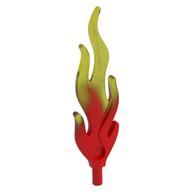 Wave / Flame Rounded Large with Marbled Trans-Yellow Pattern (Trans-Red)