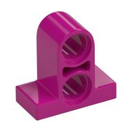 Technic Pin Connector Plate 1 x 2 x 1 2/3 [Two Holes On Top] (Magenta)