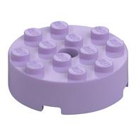 Brick Round 4 x 4 Centre Hole (Lavender)