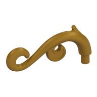 Curled Decorative Ornament / Plant Vine with Bar (Pearl Gold)