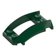 Wheel Arch, Curved Wedge 4 x 3 with 2 x 2 Opening and 4 Studs (Dark Green)