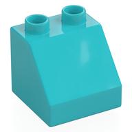Duplo Brick 2 x 2 Slope 45° (Medium Azure)