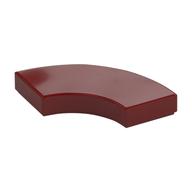 Tile 2 x 2 Curved, Macaroni (Dark Red)