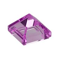 Brick Sloped 45° 1 x 1 x 2/3 Quadruple Convex [Pyramid] (Trans-Dark Pink)