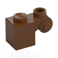 Brick Special 1 x 1 with Scroll with Open Stud (Reddish Brown)