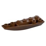 Brick Wedged, Curved Inverted 6 x 2 Left (Reddish Brown)
