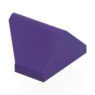 Brick Sloped 45° 2 x 1 Double / Inverted with Bottom Stud Holder (Dark Purple)
