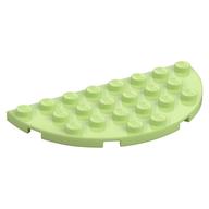Plate Round Half 4 x 8 (Yellowish Green)