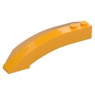 Brick Wedged, Curved 8 x 3 x 2 Open Right (Bright Light Orange)