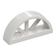 Window 1 x 4 x 1 2/3 with Spoked Rounded Top (White)