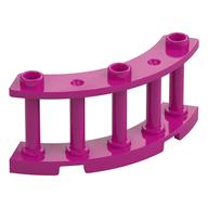 Fence Spindled 4 x 4 x 2 Quarter Round with 3 Studs (Magenta)