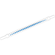 Flexible Ribbed Hose 8mm Ends 10L and Blue Center Pattern (Trans-Clear)