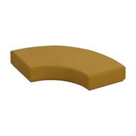 Tile 2 x 2 Curved, Macaroni (Pearl Gold)