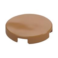 Tile Round 2 x 2 with Bottom Stud Holder (Medium Nougat)