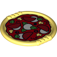 Duplo Disk with Pizza Margherita Print (Bright Light Yellow)