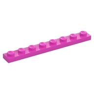 Plate 1 x 8 (Dark Pink)