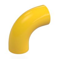 Brick Round 1 x 1 diameter Tube with 90 Degree Elbow (2 x 2 x 1) and Axle Holes (Crossholes) at each end (Yellow)