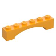Brick Arch 1 x 6 Raised Arch (Bright Light Orange)