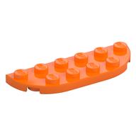 Plate Round Corners 2 x 6 Double (Orange)