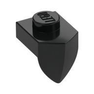 Plate Special 1 x 1 with Vertical Tooth (Black)