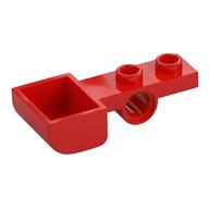 Launcher, 1 x 4 with 1 x 2 Plate with Pin Hole and Bucket (Catapult) (Red)