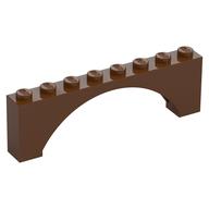 Brick Arch 1 x 8 x 2 Raised (Reddish Brown)