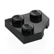 Wedge Plate 2 x 2 Cut Corner (Black)