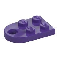 Plate Special 3 x 2 with Rounded End, Hole (Dark Purple)
