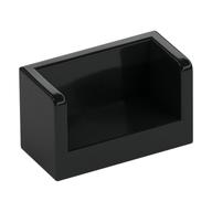 Panel 1 x 2 x 1 with Rounded Corners and 2 Sides (Black)