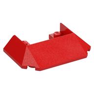 Brick Wedged, Sloped 45° 6 x 4 Double / 33°, 5 Bottom Tubes [Train Roof] (Red)