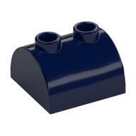 Brick Curved 2 x 2, Two Top Studs (Dark Blue)
