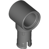 Technic Pin Connector Hub with 1 Pin with Friction Ridges Lengthwise (Dark Bluish Gray)
