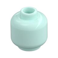Minifig Head [Plain] [Hollow Stud] (Light Aqua)