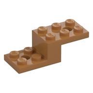 Bracket 5 x 2 x 1 1/3 with Holes, Pin Bottom (Medium Nougat)