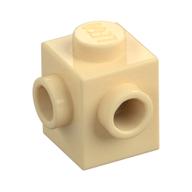 Brick Special 1 x 1 with Studs on 2 Adjacent Sides (Tan)