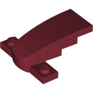 Brick Wedged, Curved 4 x 2 x 1 1/3 with 1 x 4 Base [Plain] (Dark Red)