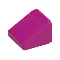 Brick Sloped 30° 1 x 1 x 2/3 (Cheese Slope) (Magenta)