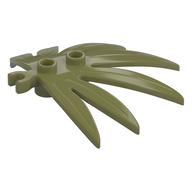 Plant, Leaves 6 x 5 Swordleaf with Clip [Thick Open O Clip] (Olive Green)