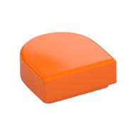 Tile Round 1 x 1 Half Circle (Orange)