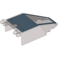Windscreen 7 x 4 x 1 2/3 with Hinges with Sand Blue Y-Wing Print (Trans-Brown)