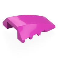Brick Wedged, Curved 4 x 4 No Top Studs (Dark Pink)