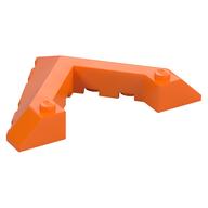 Brick Wedged, Sloped 45° 6 x 8 with Pointed Cutout (Orange)