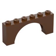 Brick Arch 1 x 6 x 2 - Thin Top without Reinforced Underside [New Version] (Reddish Brown)