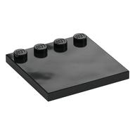 Plate Special 4 x 4, Studs on One Edge Plain] (Black)