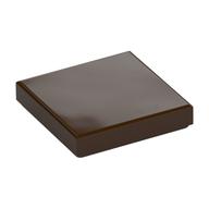 Tile 2 x 2 with Groove (Dark Brown)