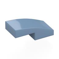 Brick Curved 2 x 1 No Studs [1/2 Bow] (Sand Blue)