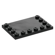 Plate Special 4 x 6, Studs on 3 Edges (Black)