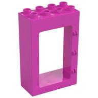 Duplo Door Frame 2 x 4 x 5 (Dark Pink)