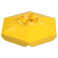 Duplo Umbrella / Parasol Top with Axle Hole [Plain] (Yellow)