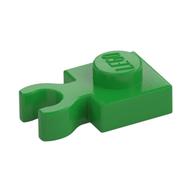 Plate Special 1 x 1 with Clip Vertical [Thick Open O Clip] (Bright Green)